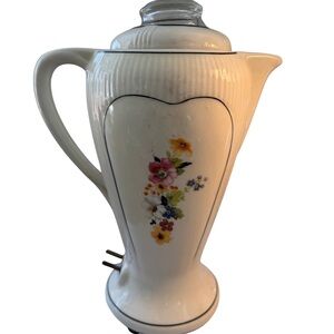 Porcelier Porcelain Electric Percolator Vintage